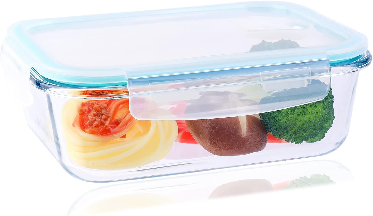 23OZ Glass Lunch Containers, Glass Storage Containers with Lids, Glass Meal Prep Containers Reusable for Office Workers Prepare Meals and Snacks