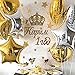 PartyWoo Star Balloons, 32 Pcs 18 Inch Gold Star Balloons Silver Balloons Round Balloons Mylar Balloons Foil Giant Balloon for Starry Night Decorations, Twinkle Twinkle Little Star Decorations