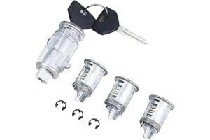 LLYZFED Ignition Switch Lock Cylinder with Door Lock & Keys Fit for Jeep Wrangler TJ 1998-2001 Replace# 5003843AB, 4746311, 703719, 68001713AA DL4815 DL6946