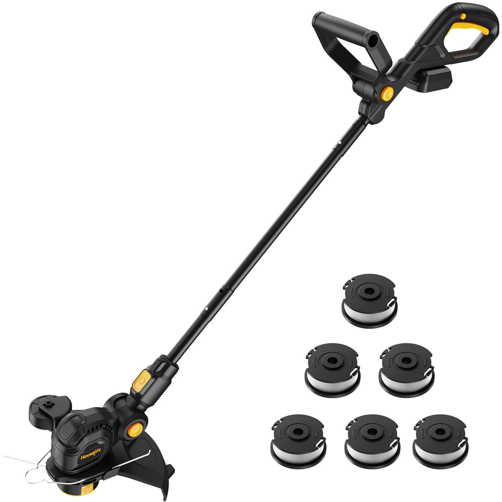 Photo 1 of 12-Inch Cordless Weed Eater Trimmer Compatible with Dewalt 20V MAX Battery, 3-in-1 Weed Wacker Edger & Mini Mower, 8500RPM Auto Feed String Trimmer w/Adjustable Handle (Tool Only)