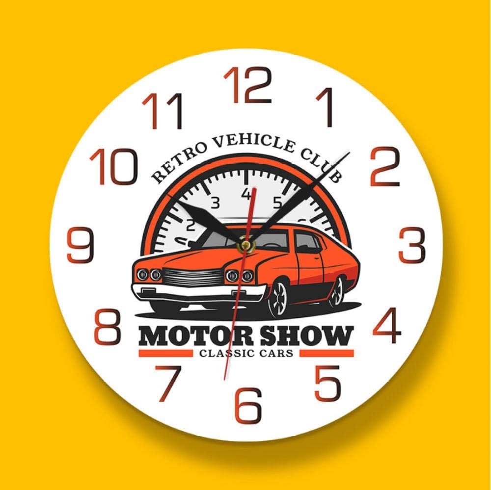 ZWGJWJ Salón del automóvil Vehículo Club Colgante Reloj de Pared
