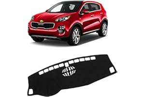 FIILINES Dash Cover for Kia Sportage 2017-2022, Dashboard Mat Cover Sunshade Nonslip Mesh Protector No Glare Sportage Accessories Dash Cover Black