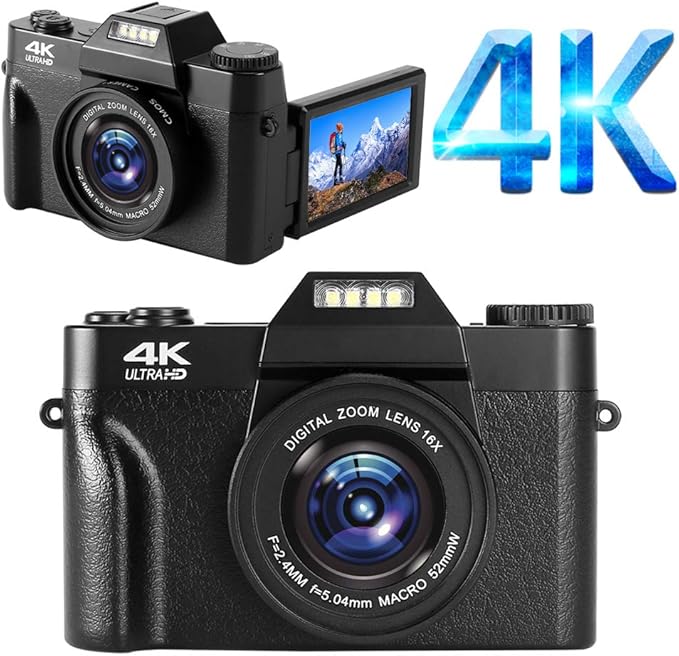 Digital Camera 4K 48MP Vlogging Camera Compact Digital Amazon.co.uk