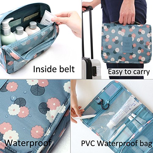 image for Travel Portable Organizer Cosmetic Bag, KEBE Waterproof Multifunction 