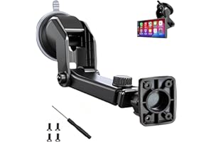 Epronic Carplay Mount with Scrwes Flexible Suction Cup Bracket for 7"/ 9"/ 10.26" Car Android Auto Screen Upgraded Windshield Dashboard Suction Cup Mount