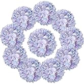 IPOPU Hydrangea Silk Flowers 10pcs Gradient Blue Purple Hydrangea Artificial Flowers Fake Flowers for Outdoor Baby Shower Wedding Centerpiece Table Decorations (Gradient Blue Purple)