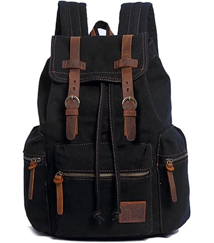 Berchirly Canvas Backpack Unisex Casual Travel Rucksack Daypacks Sack