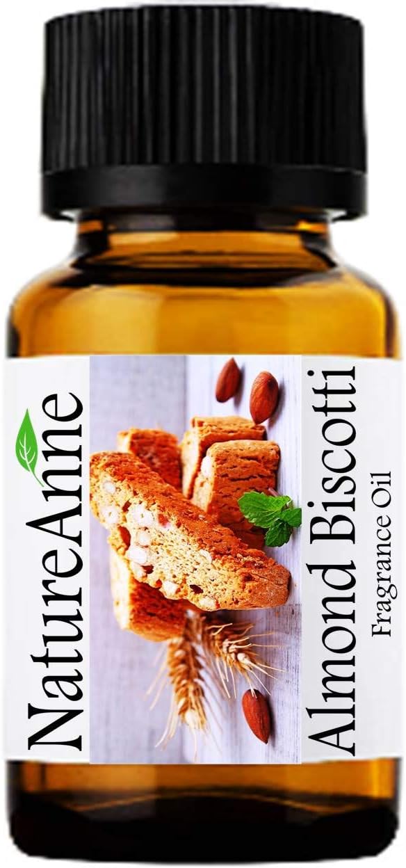 Premium Grade Fragrance Oil - 10ml - Scented Oil - for Diffuser Oils, Making Soap, Candles, Lotion, Home Scents, Linen Spray, Lotion, Perfume, Beard Oil, (10ml, Almond Biscotti)