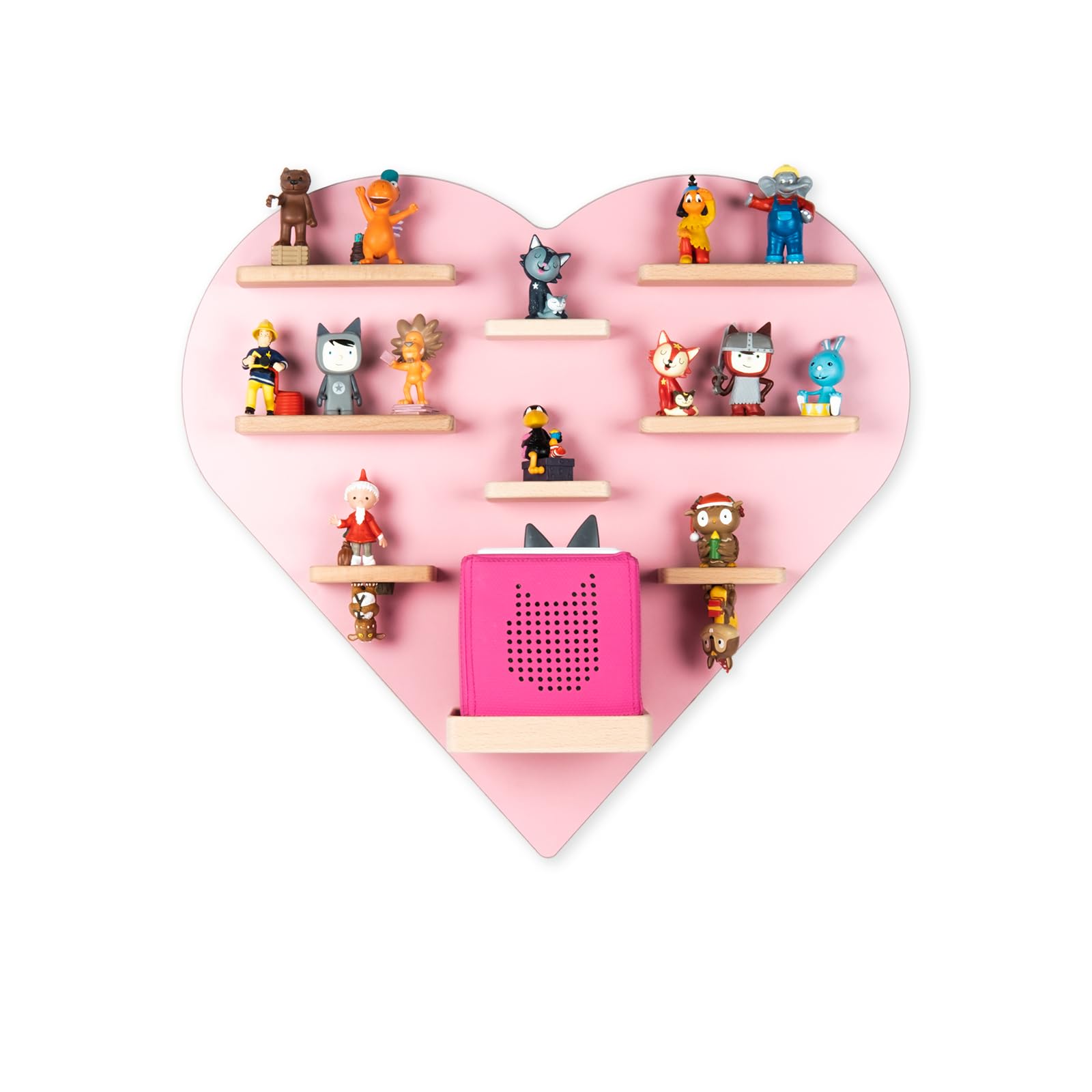 BOARTI Children's Shelf, Pink, Herz 2er Set