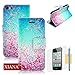 iPhone 4S Case, iPhone 4 Case, XIANA Newly Fashion Premium PU Leather Flip Magnet Stand Shell Case Cover Suitable For Apple iPhone 4 4S(Hot Pink Flowers Design) with Stylus, Screen Protector and Cleaning Cloth