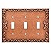 Franklin Brass W35078-CPS-C Classic Lace Triple Switch Wall Plate/Switch Plate/Cover, Sponged Copper