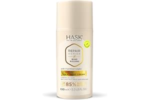 HASK Bond Building Leave-In Treatment Cream with TripleBond Complex & Argan Oil, Repairs Damage, Prevents Breakage, Adds Moisture, Sulfate-Free, Cruelty-Free, Colour-Safe – 3.3 oz