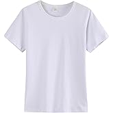 Juephe Cotton Kids T-Shirts Short Sleeve Summer Crew Neck Basic Tops for Boy & Girl&Toddlers