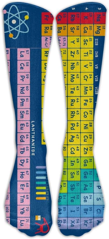Women & Men Periodic Table Elements Stocking Athletic Sock Long Sock All Sport Holiday Long:50cm