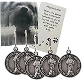 Westmon Works Saint Francis Medal for Dog Collar Pendant Bulk Set with Pet Prayer Cards, Pack of 5