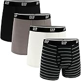 GAP Men's Underwear, Ultra Soft Modal Fabric with Fly Pouch Boxer Brief for Men, 4-Pack