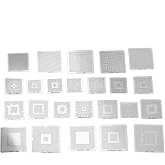Walfront BGA Rework Stencil Kit 130PCS Universal Steel Mesh Reballing Template for Laptop Desktop CPU GPU Chip Repair