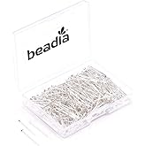 BEADIA Head Pins Silver for DIY Jewelry Making 20mm 500pcs