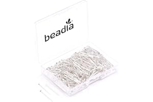 BEADIA Head Pins Silver for DIY Jewelry Making 20mm 500pcs