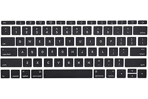 MMOBIEL US Keyboard Key Caps Full Set Replacement Compatible with MacBook Pro Retina 13" 15" A1989 A1990 A1932 (Black)