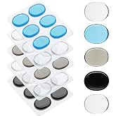 Fiada 30 Pcs Drum Dampener Gel Pads,Transparent White, Black, Blue, Gray | Sticky Muffler Gels, Drum Silencers Mute Accessories, Silicone, Soft, Self Adhesive,Resuable, For Cymbals Tone