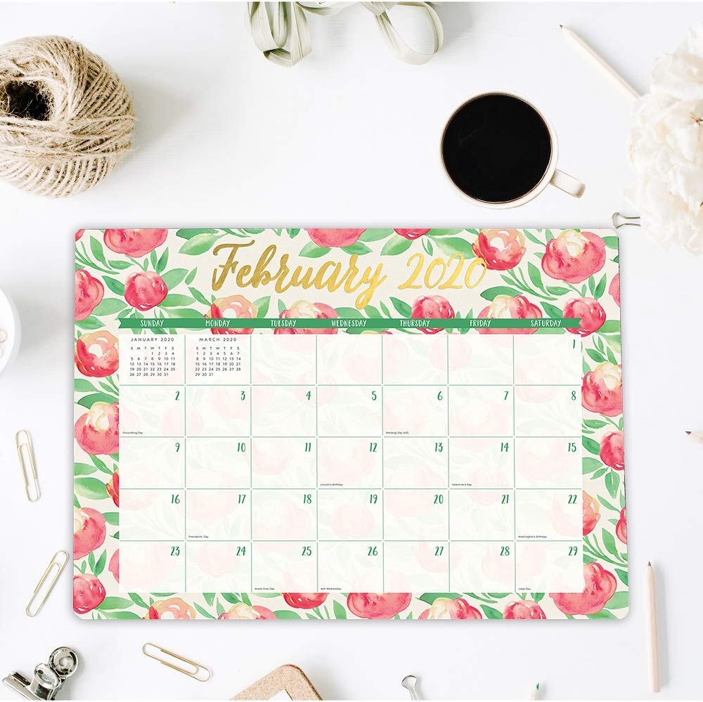 Desk Calendars Orange Circle Studio 2019 Decorative Desk Blotter ...