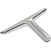 OXO Good Grips Stainless Steel Squeegee | Silicone Blade for Streak-Free Cleaning, Wall Hook Included, Ideal for Showers and Windows