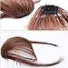 AOSOME 100% Real Human Hair Bangs Clip Fringe with Temple Handmade Clip In Hair Extension Brown