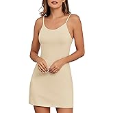 DSPSAM Women's Adjustable Spaghetti Strap Full Slip Under Cami Dress 2026 Summer Wear