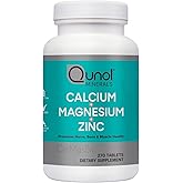 Qunol Calcium 3 in 1 Tablets with Calcium, Magnesium & Zinc for Immune Support, Bone, Nerve, and Muscle Health Supplement, 270 Count