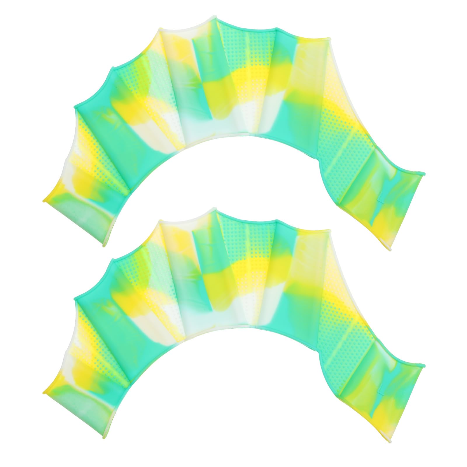 PATIKIL Silicone Swimming Gloves, 1 Pair Webbed Swim Gloves Finger Frog Type Water Resistance Gear Paddle Fins for Aquatic Training, Blue Tone, L