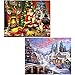 Full Drill 5D Diamond DIY Painting Craft Kit Home Wall Hanging Decor - Christmas (16X12inch/40X30CM) and Santa(16X12inch/40X30CM)