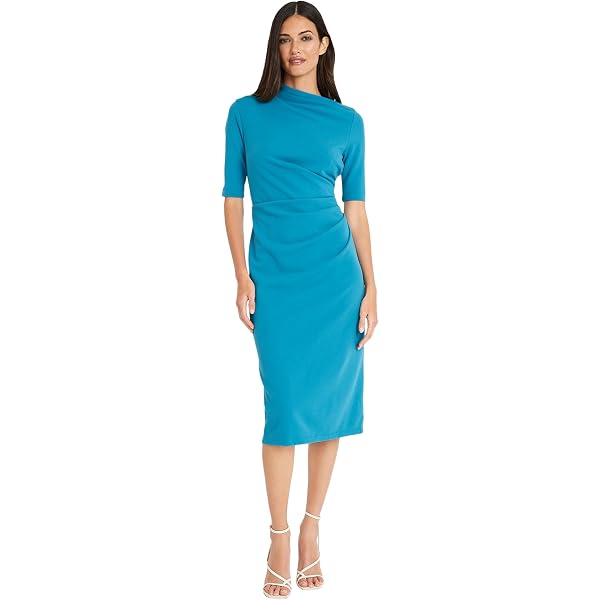 Danny & Nicole Women's Sleeveless Sheath Dress with Longline Jacket, Black  Teal Wave, 8 at Amazon Women's Clothing store