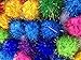 TECH-P® 200 Pack 30mm Glitter Pom Poms Sparkle Pom Balls Pet Toy Ball Big Size Pom Poms, Assorted Color