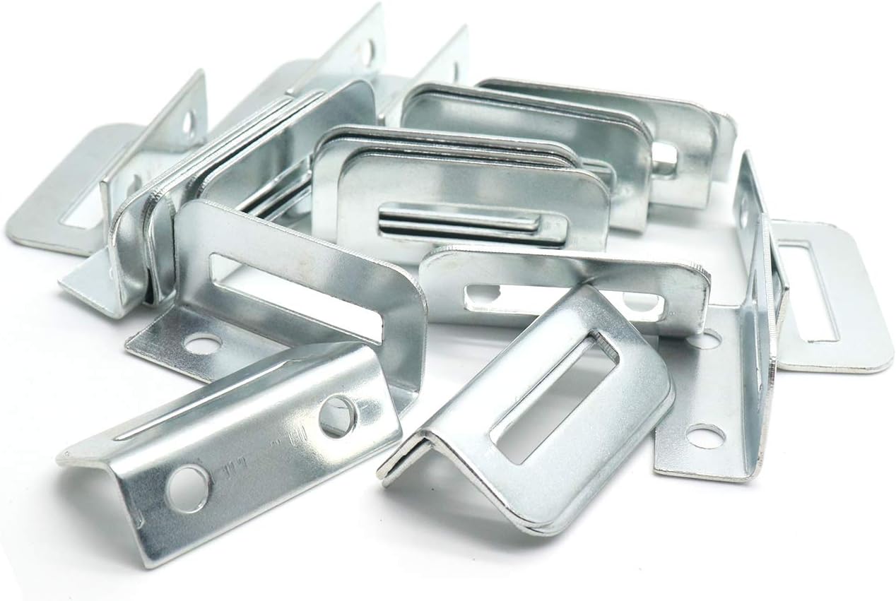 Cyful Cupboard Drawer L Shaped Lock Strike Plate 36mm x 12mm x 18mm Pack of 20