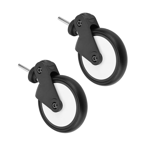 YOYO RUBBER FRONT BACK WHEELS ACCESSORIES BABY STROLLERS RUBBER WHEELS, REPLACEMENT BABY STROLLERS FOR YOYA VOVO KIDS CARRIAGE WITH TOOLS (A PAIR OF FRONT WHEELS)