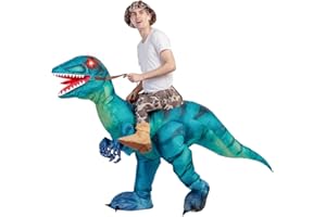 GOOSH Inflatable Dinosaur Costume for Adult Halloween Costume Women Man Funny Blow up Costume for Halloween Party Cosplay