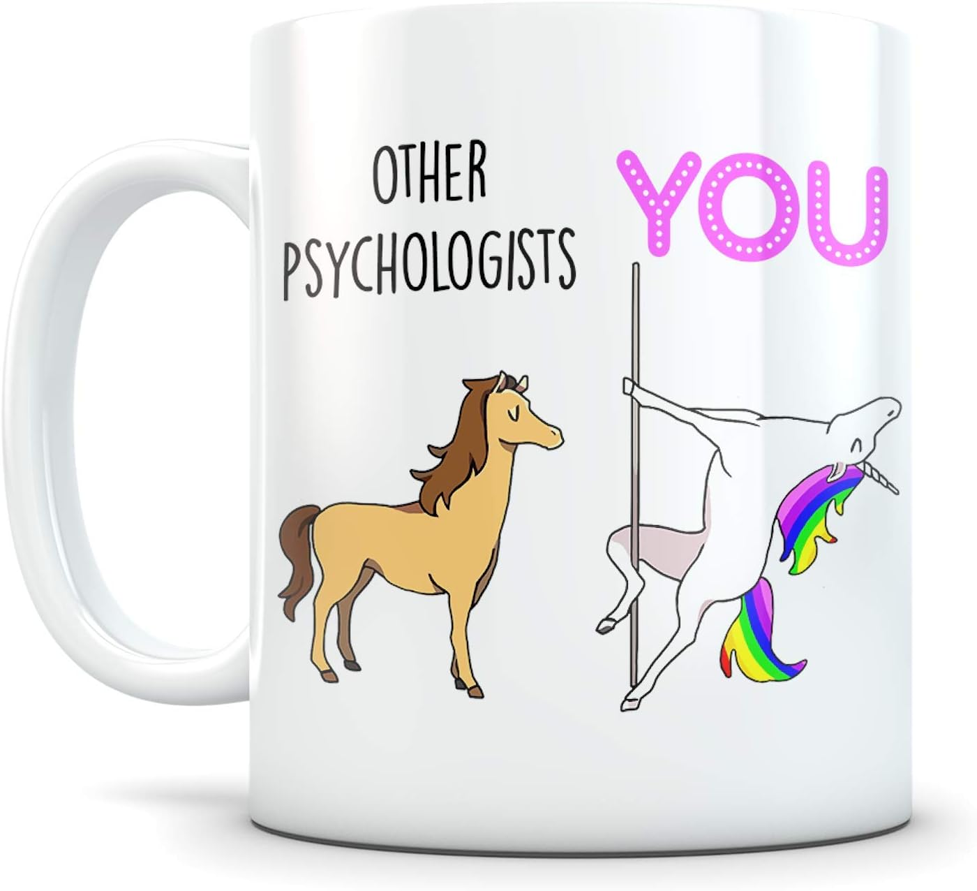 Be nice to psychologist Santa is watching Funny psychology Christmas mug gift