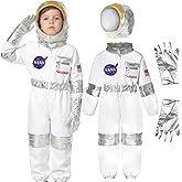 Nuehoryu Kids Astronaut Costume Pilot Costume for Boys Girls Space Outfit for Halloween Dress Up