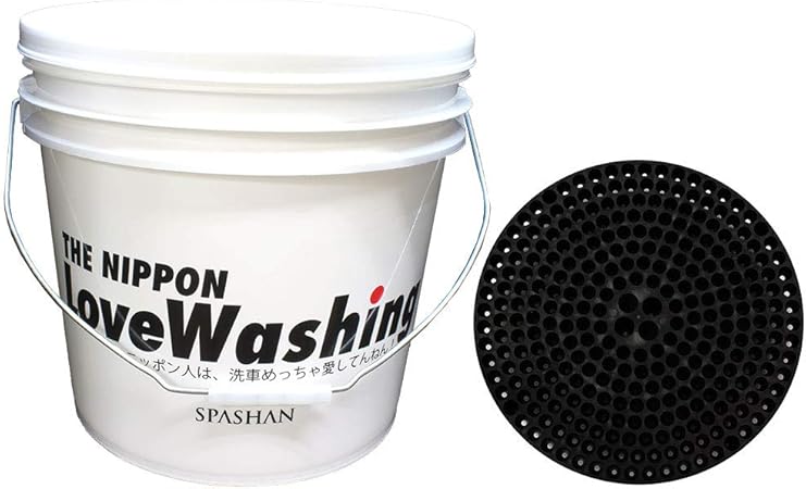 Amazon スパシャン Spashan バケツ 大 15l グリッドガード付き 洗車用品 洗車 カー用品 車用品 便利グッズ ホワイト Love Washing 6 13 15 洗車 工具 メンテナンス用品 車 バイク