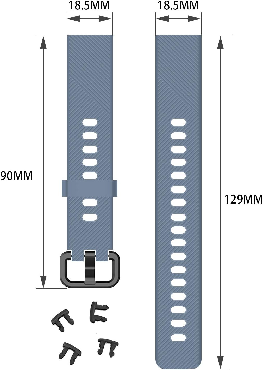 teyiwei Rock Cyan Soft Silicone Wrist Strap Compatible for Band 3 Pro Replacement Watch Band Bracelet Compatible with Band 4 Pro - Image 5