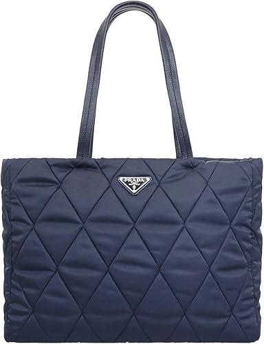 Amazon プラダ Prada バッグ トートバッグ 1bg169 2byv ブルー キルティング ナイロン トライアングル ロゴ ラージ トートバッグ レディース ブランド 並行輸入品 トートバッグ