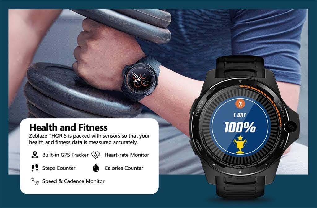 Zeblaze Thor 5 Smartwatch Bluetooth 1,39 pulgadas podómetro ...