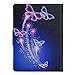 Folio Case for Fire HDX 7 2013 Old Model - JZCreater Slim Leather Standing Cover with Auto Sleep/Wake for Amazon Kindle Fire HDX 7.0 Inch 3rd Generation Tablet, Purple Butterfly