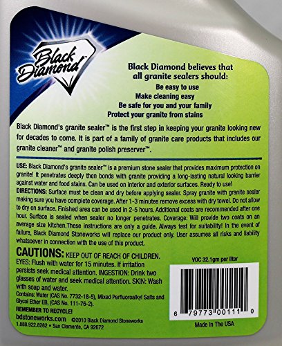 Black Diamond Stoneworks Granite Sealer Seals And Protects