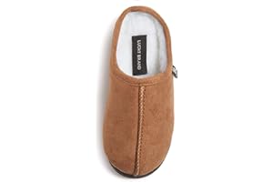 Lucky Brand Boys Memory Foam Microsuede Sherpa Clog Slippers, Fuzzy Non Slip Indoor Outdoor House Shoes, Kids Bedroom Clogs