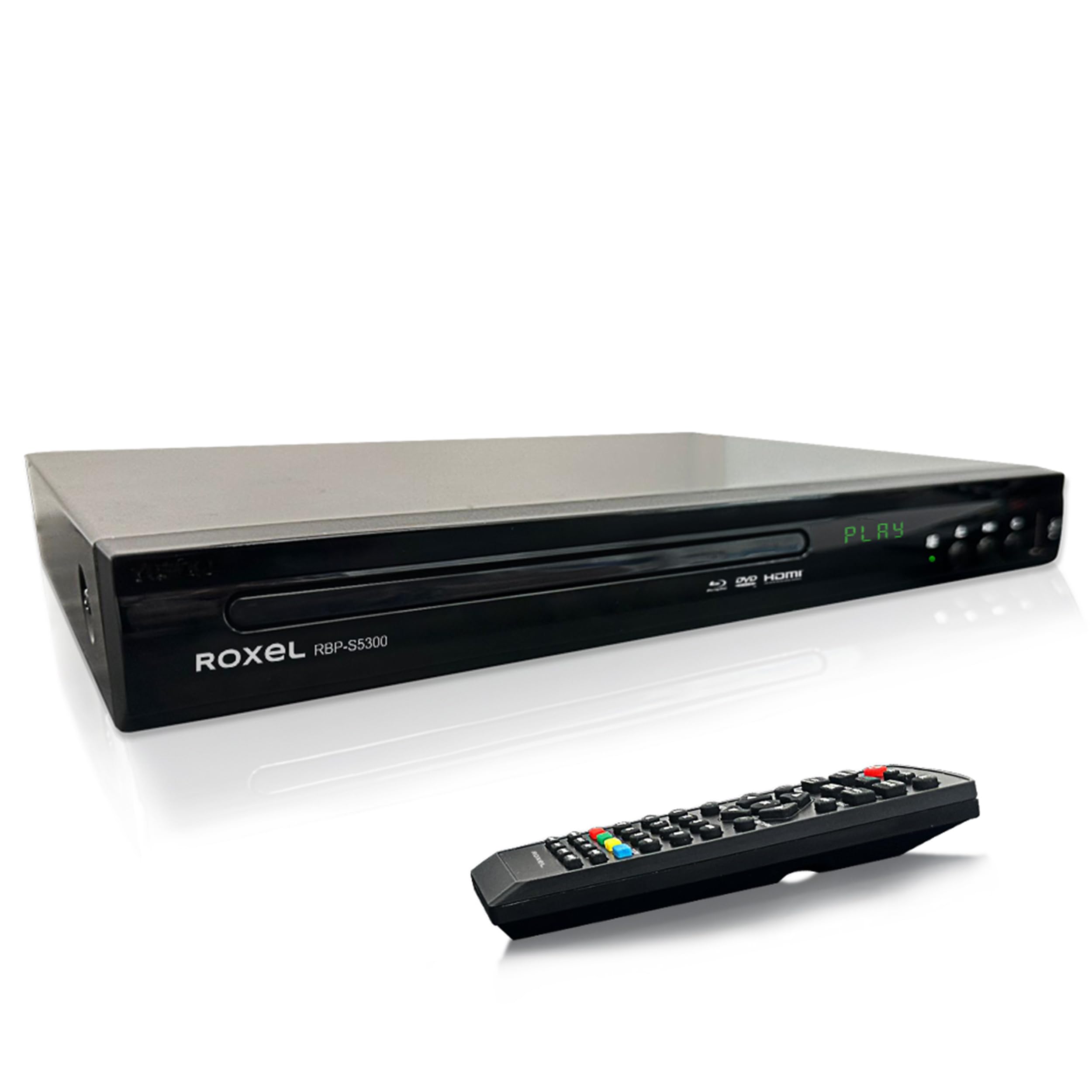 Roxel RBP-S5300A Blu-ray Player | Multi region | Digital LED Display | Dolby DTS Surround Sound | DVD Playback | USB, HDMI, RCA, Coaxial Port, All Region