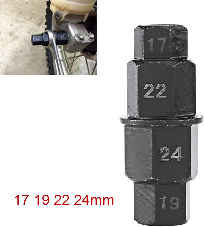 Motorcycle Axle Tool, Motorcycle Front Wheel 17 19 22 24mm Axle Hex