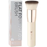 DUcare Foundation Brush,Flat Top Kabuki Brush Synthetic Professional Makeup Brush Liquid Blending Mineral Powder Buffing Stippling Makeup Tools,Beige