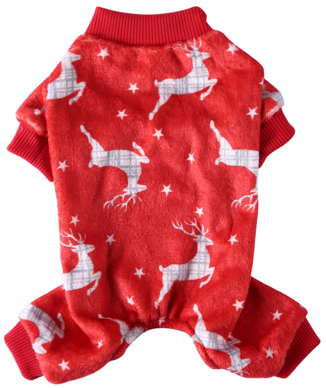 XIAOYU Christmas Dog Pajamas, Soft, Warm, for Pets, Cat Clothing, Winter Vacation, Costumes for Small Dogs, Cats, Christmas Deer, M